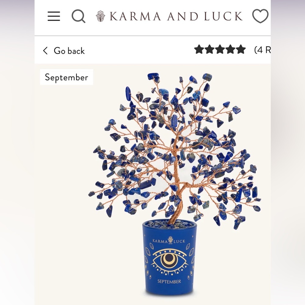 Karma and Luck lapis Gemstone Tree
